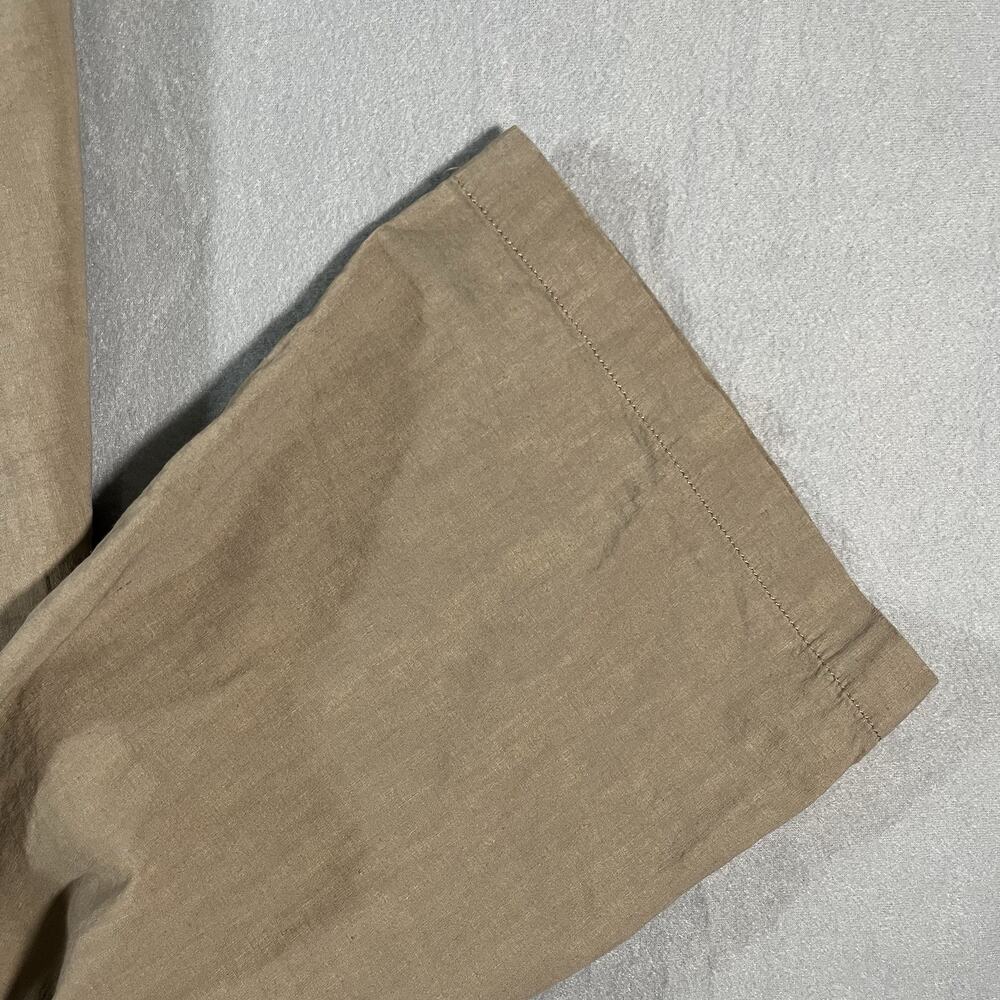 Eileen Fisher Linen Straight Leg Tan Size 12 Clasp‎ Closure Mid Rise Stretch - Picture 10 of 11
